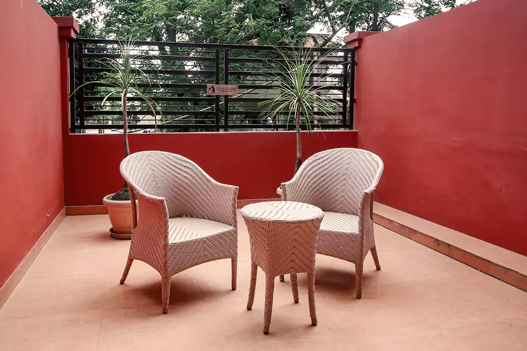 Hotel Cama Veerandah Room with outside sitting area, Spacios rooms best in Mohali, Ranked top in Mohali in TripAdvisor.
